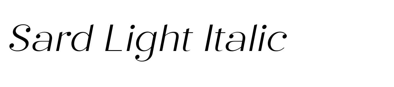 Sard Light Italic